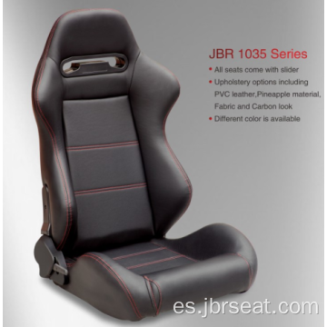 Asiento deportivo de PVC negro para uso en automóvil, asiento deportivo